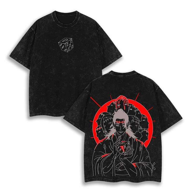 2026 Anime Jujutsu Kaisen Bedrucktes T-Shirt für Herren und Damen, gewaschenes T-Shirt, hochwertiges Vintage-Baumwoll-T-Shirt, Harajuku-Oberteil