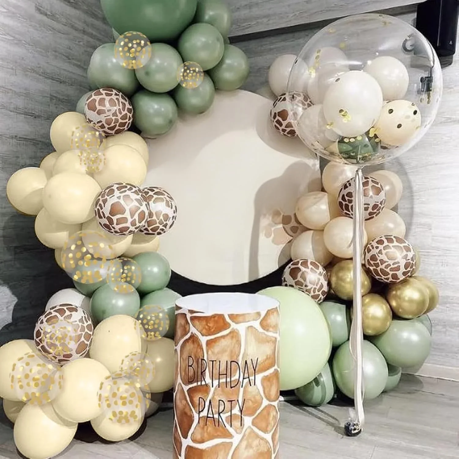 35 Stück/Set, 12 Zoll, Ballon-Set mit Hirschmuster und Konfetti, Tier- und Dschungel-Thema, für Geburtstags- und Hochzeitsfeiern, Dekorationsballons. – Detail 4