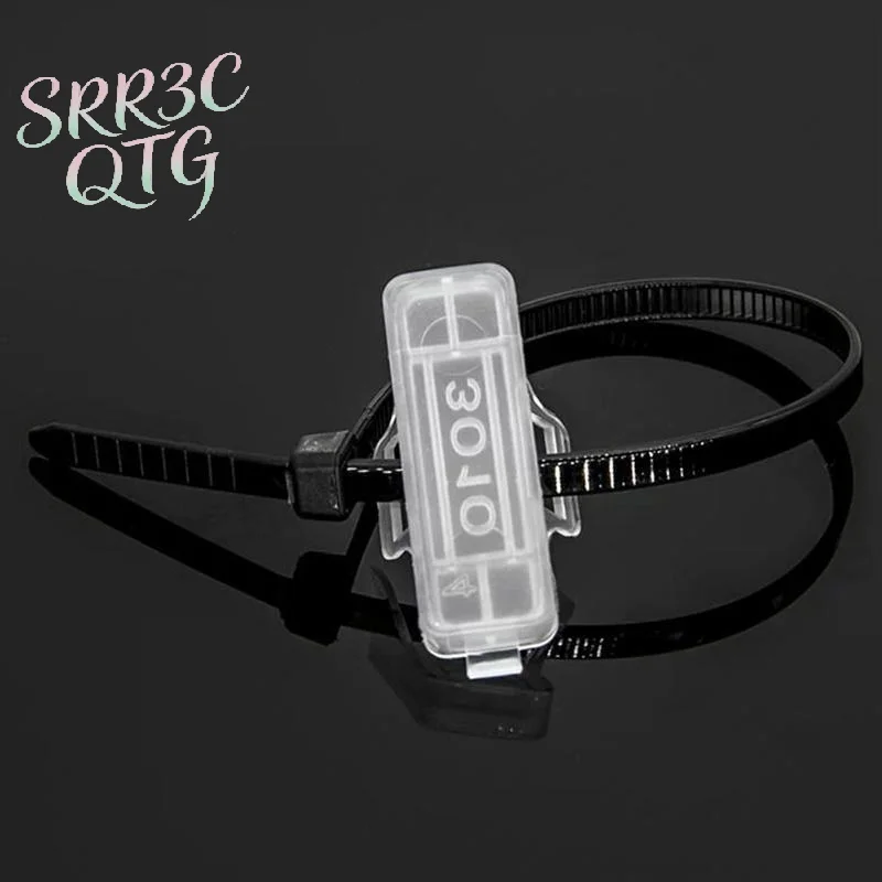 Hot Sale 100pcs Cable Label Tag Box Transparent Plastic Cable Tie Marker Wire Sign Name Holder Display Identification Seal Case