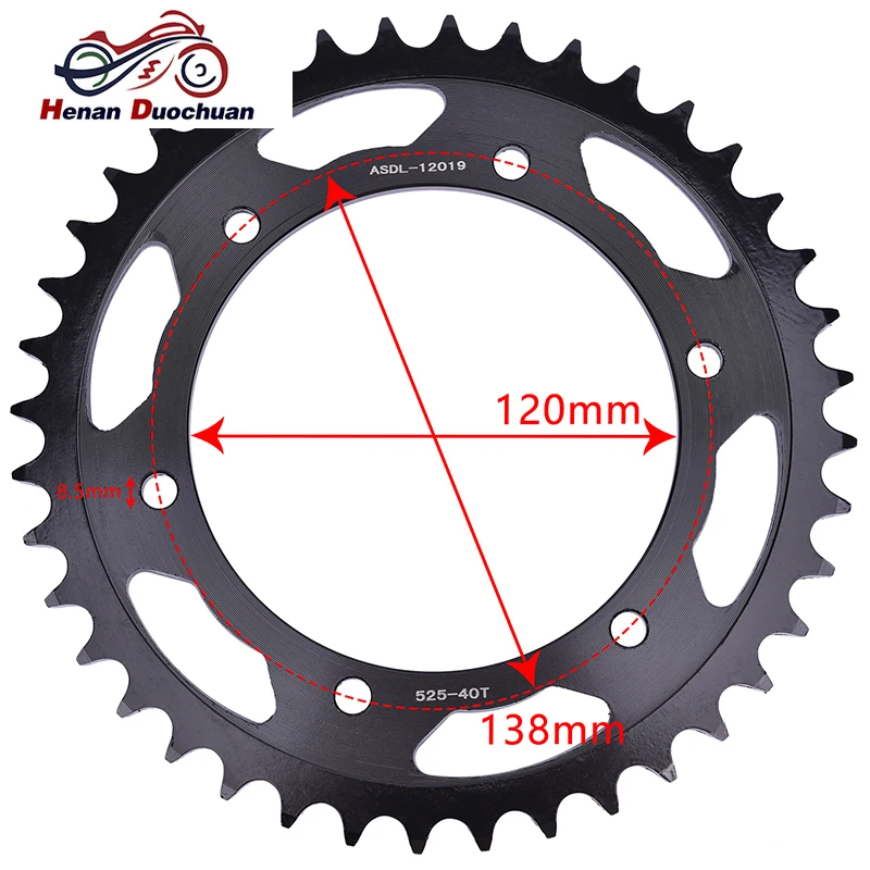 

525 40T Motorcycle Rear Sprocket For Honda RVF400 35 VFR400 VFR400R NC30 RVF750 RVF750R RC45 VFR750 VFR750R RC30 RVF VFR 400 750