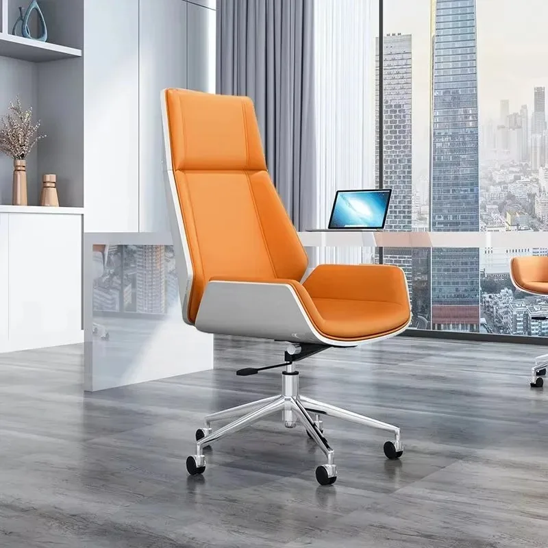 

Orange Armrest Office Chair Lift Cylinder Home Design Recliner Office Chair Computer Comfortable Sedia Da Scrivania Furniture