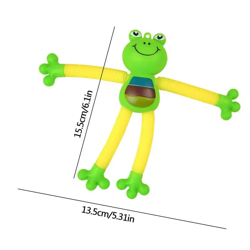 Suction Cup Toys For Baby Light Up Frog Telescopic Tube Fidget Toys Stretch Anti-stress Educational Toys For Children