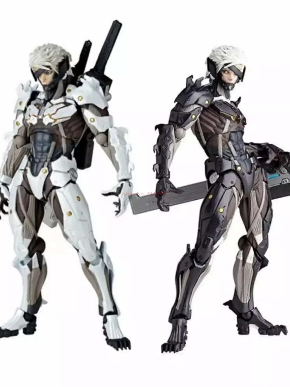 

Mgs Metal Gear Yamaguchi-style Lightning Black-and-white Two-color Joint Can Do Collectible Model Ornaments Snake Uncle Raiden.