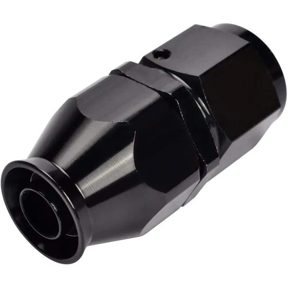 1Pcs Straight Oil Fuel Hose End Fitting Adapter For Various Vehicle Models Aluminum Alloy Premium Material  Black Oil Fuse Parts