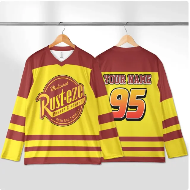 سيارات ديزني الجديدة لربيع وخريف 2026: رداء هوكي الجليد Rust Eze 95 للجنسين موضة رياضية بأكمام طويلة #3