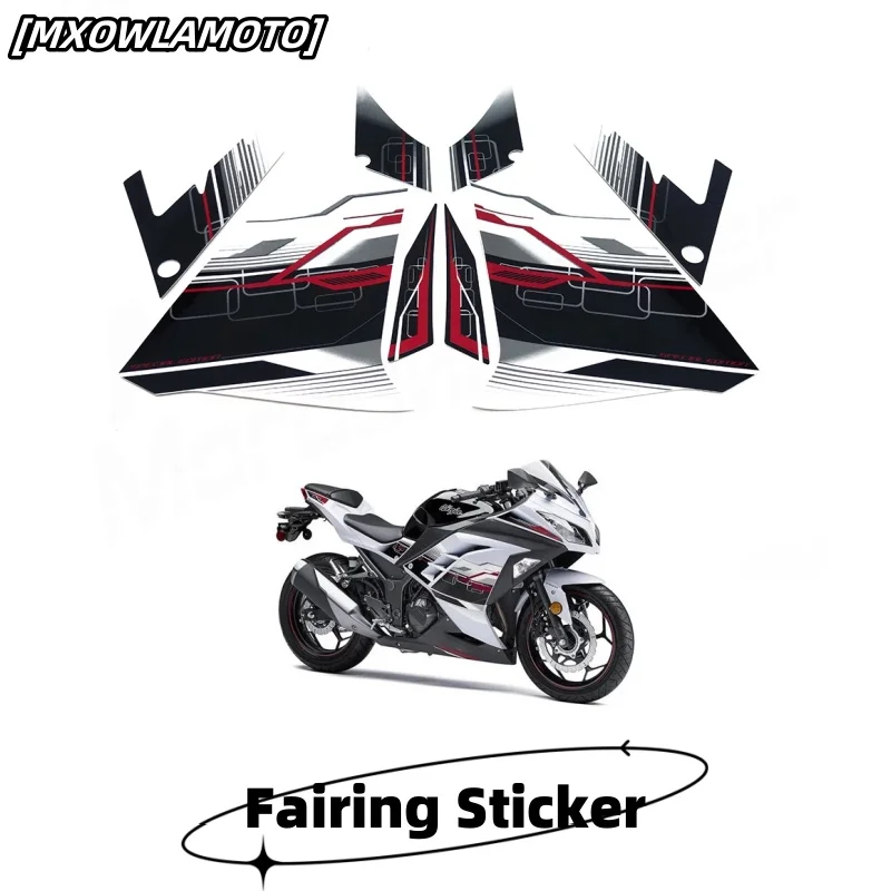 

Fit for Ninja 300 Fairing Sticker Kit Applique Motorcycle Sticker Racing Sticker 2013 2014 accessoires moto