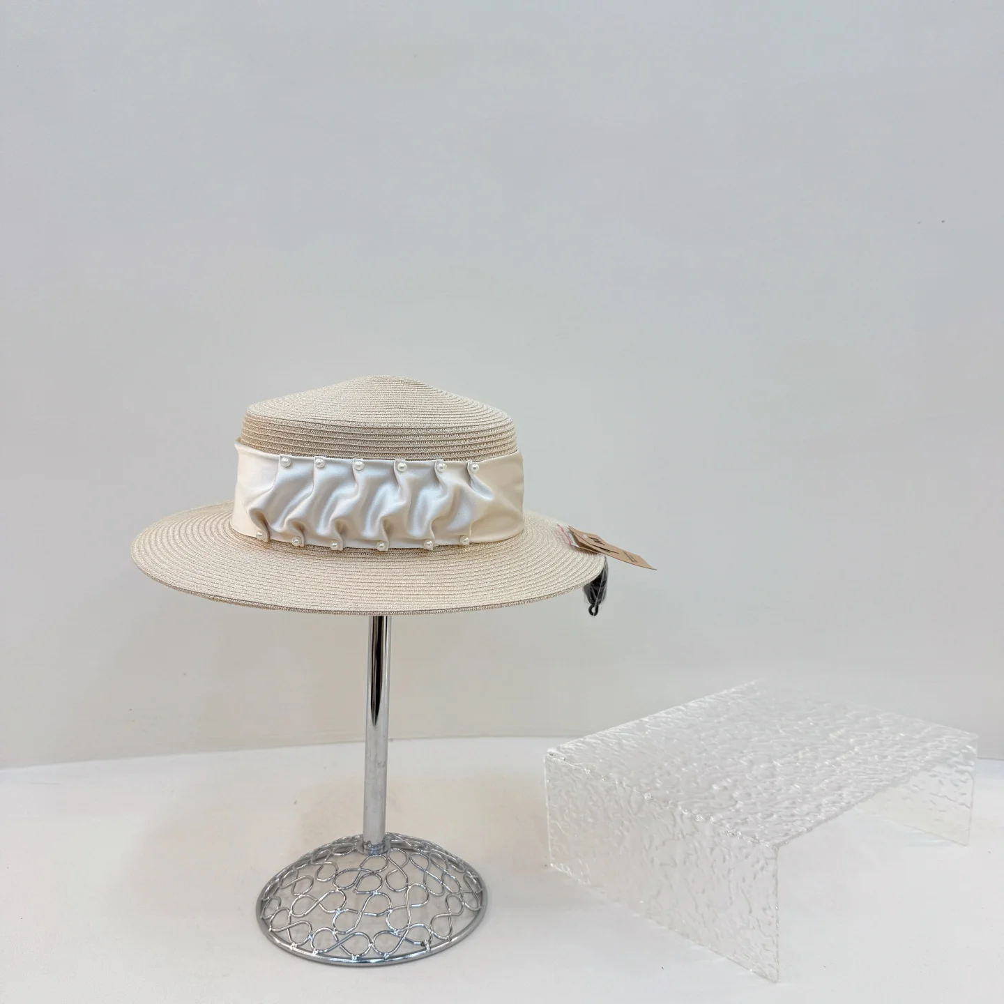 Fashion Versatile Flat Brim Straw Hat for Women, Spring Summer New Street Snap Fedora, Lightweight Breathable Top Cap