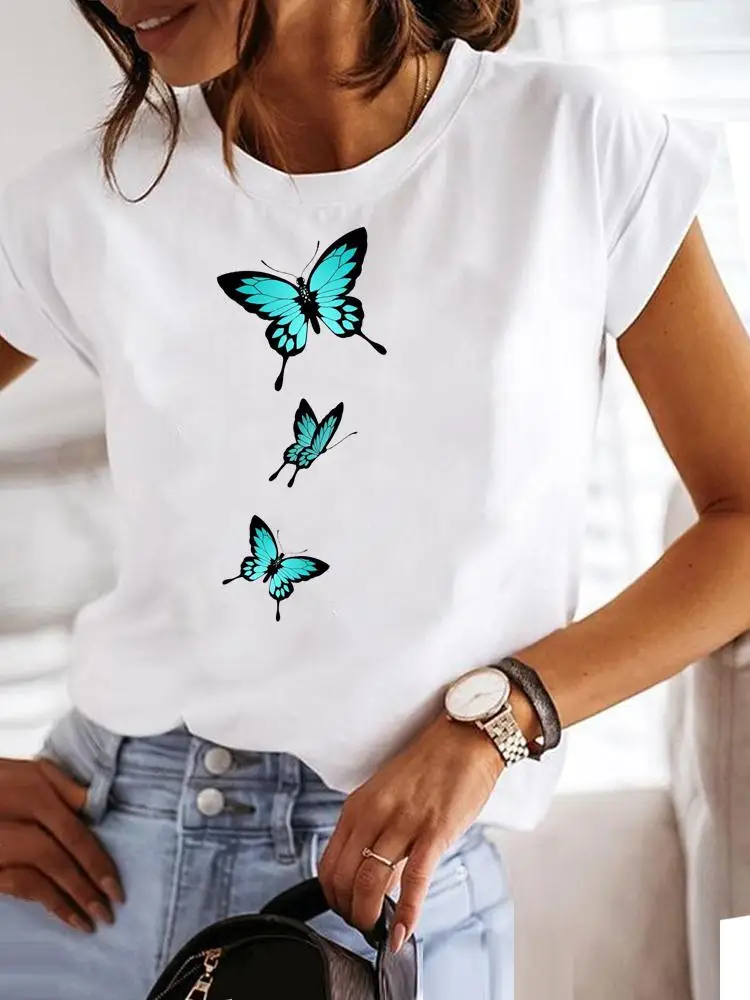 Star Lovely Style Trend Clothing Fashion Tee Women T-shirt Summer Short Sleeve Print Clothes Graphic T Shirt Female Top