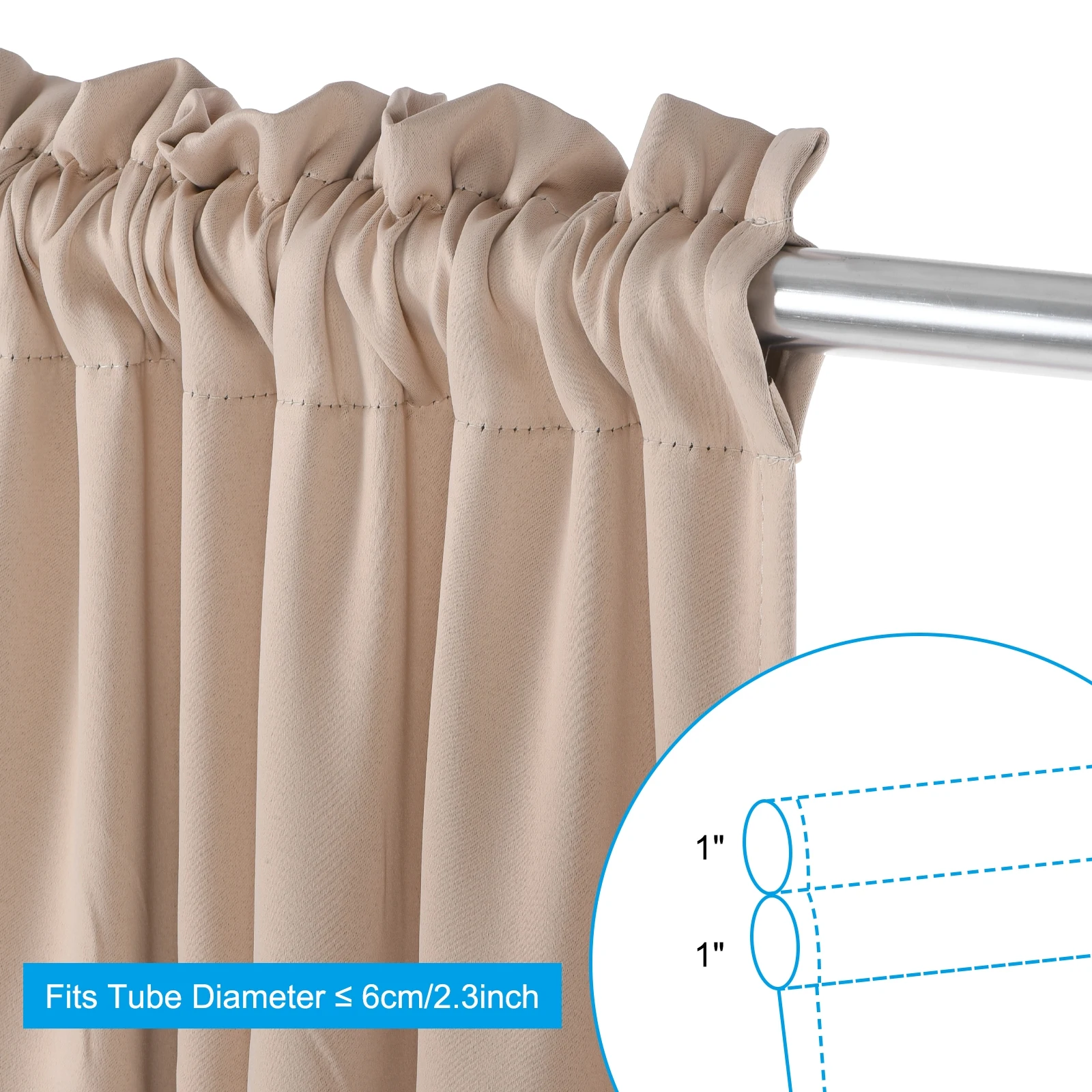 1 Panel Blackout Door Curtain French Window Door Half Curtain Blackout Side Light Decorative Drapery for Kitchen Home