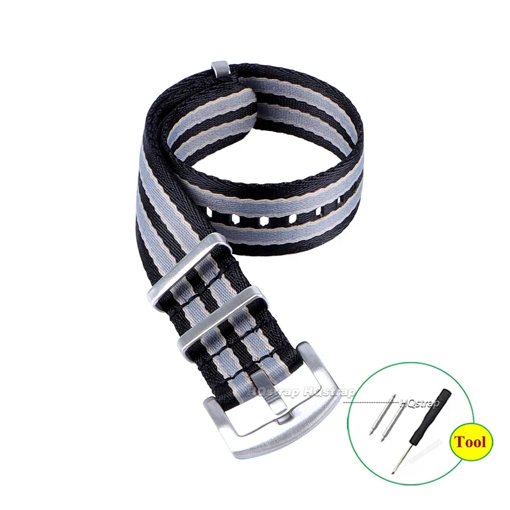 Hochwertiges Nylonarmband, 18 mm, 20 mm, 22 mm, geflochtenes Canvas-Uhrenarmband, für Herren und Damen, weiches Sport-Militärarmband-Zubehör