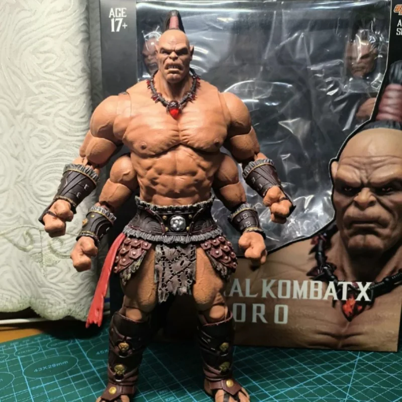 Genuine Storm Toys 1/12 Mortal Kombat X Goro Three-Head Configuration Hot Blood  Anime Action Figures Model Toy Boys' Toy Gift