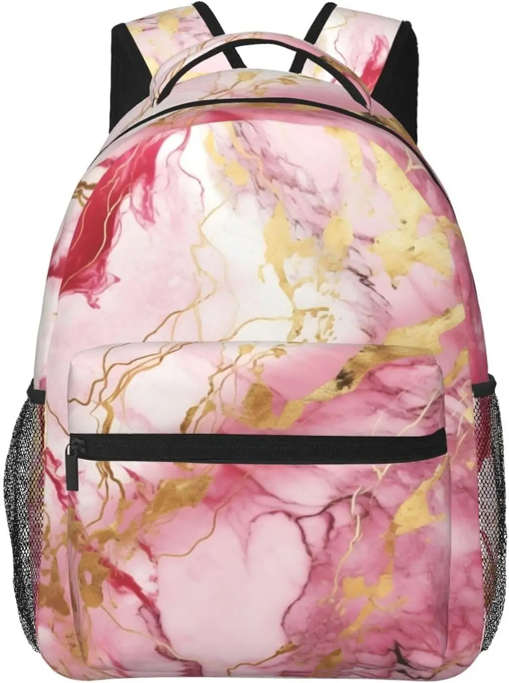 

Marble Texture Cute Lightweight Laptop Backpack Lightweight Multipurpose Travel Casual Daypack Unisex College Backapcks for Men
