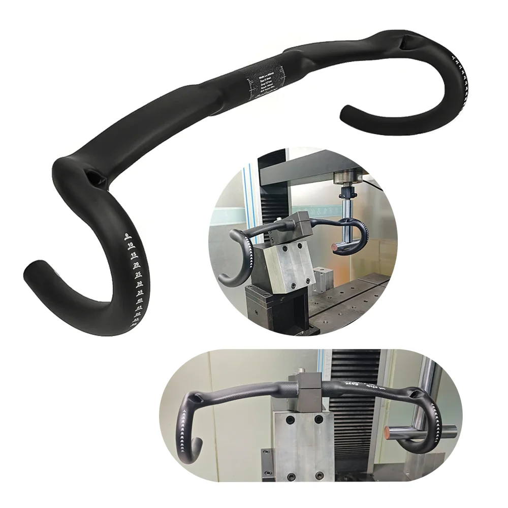 

Strengthen Rigidity Small Outward Handlebar BALUGOE Carbon Wind Breaking Road Bicycle Handle Cycling 31.8mm Universal Caliber