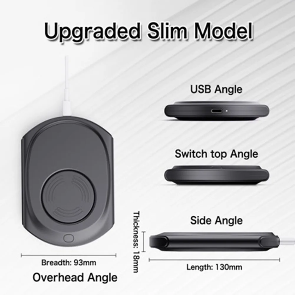 Versatile Mouse Mover Device Undetectable Ultra-thin Noiseless Auto Mouse Mover Shaker Device To Keep Mouse Moving Parts