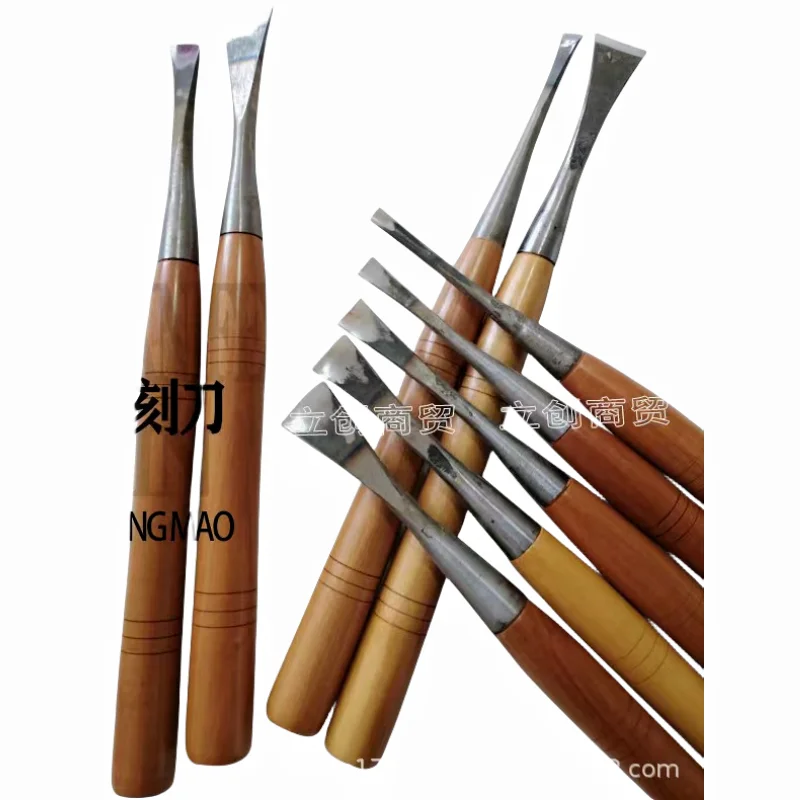 9pcs Graver Wood Carving Chisel Sets Beve Flat Round Luthier Graver Cello Violin Neck Carving Knife Cutter Kits