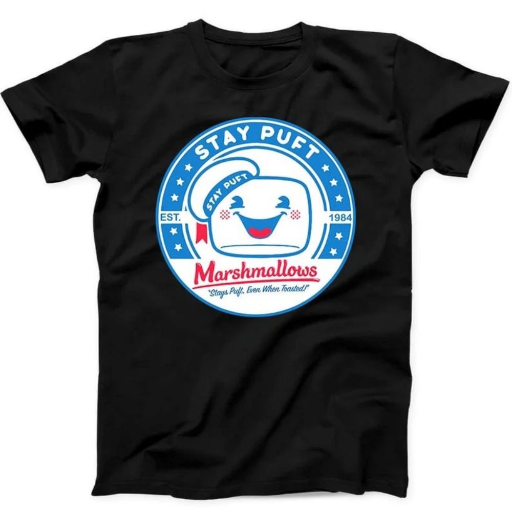 البقاء Puft Ghostbusters 80s عبادة فيلم الخطمي مضحك هدية سوداء الجرافيك تي شيرت امرأة رجل عيد الميلاد القطن التي شيرت
