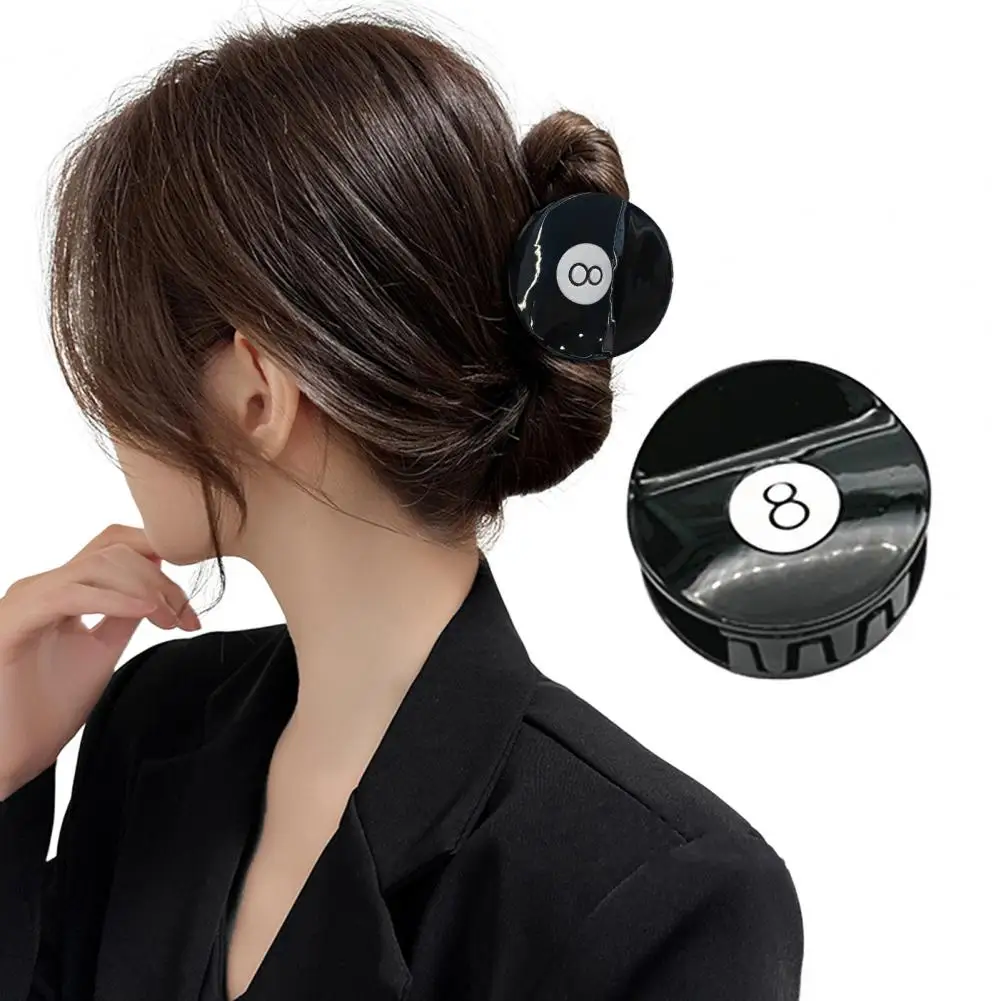 

1/2/3/4/5Pcs Hair Claw Black 8 Ball Ponytail Claw Clip Golf Club Hair Clip Women Updo Ponytail Holder Shark Clip Updo Accessory