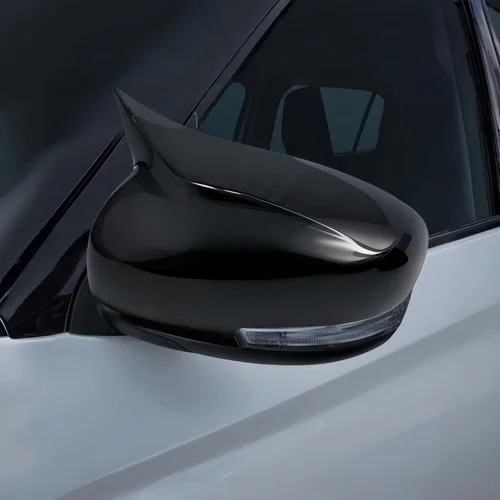 Imagen 2 del producto Cubierta de espejo de puerta mejorada para coche Suzuki SWIFT 2017-2025 fibra de carbono negro brillante accesorios retrovisores de coche decoración estilo