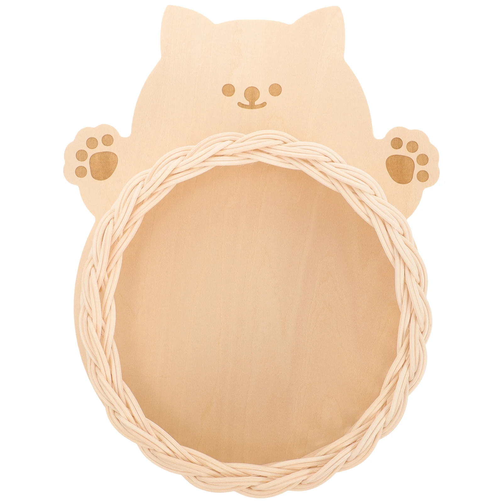 

Cat Shaped Storage Basket for Fruits Bread Snacks Ivory Color Large Volume Safe Food Grade Material Home Use
