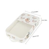 Sac à couches réutilisable pour bébé, pochettes organisatrices, sac en filet suspendu motif ours mignon pour vêtements de tout-petits, couches et jouets 3