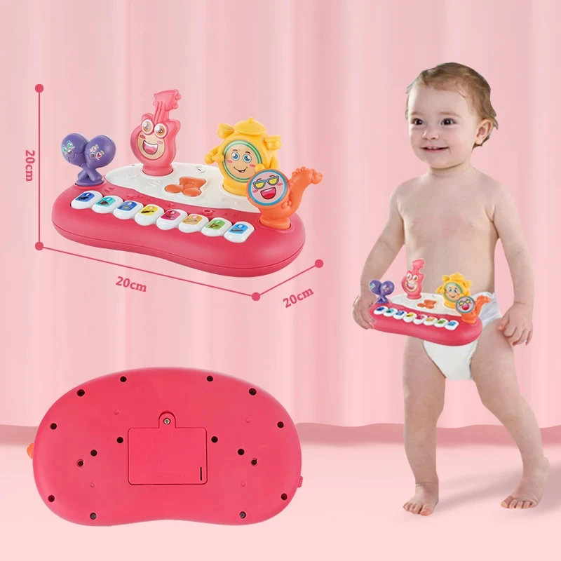 Baby dos-Jouets d'initiation d'orgue électronique pour enfants, dessin animé 3D, clavier musical TingPiano, cadeau pour garçon et fille