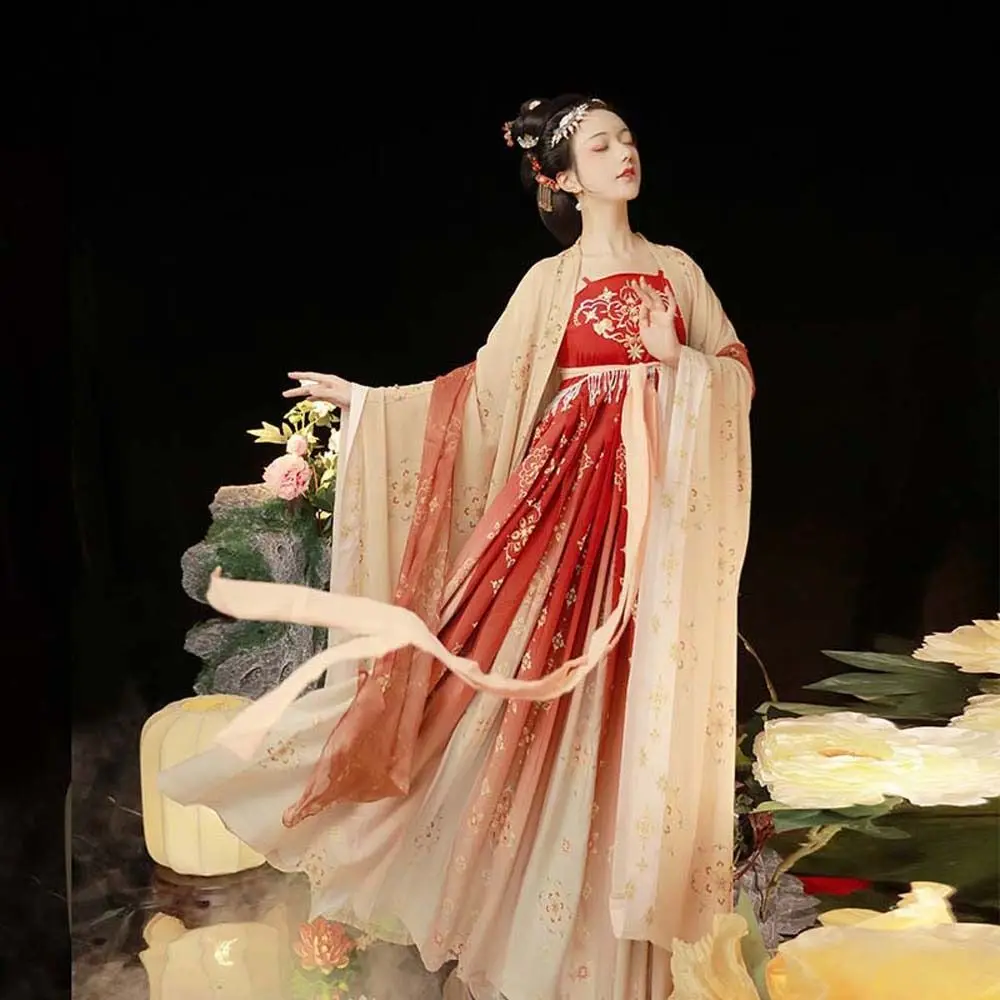 

Stage Costumes Chinese Hanfu Skirt Performance Cosplay Dress Han Tang Dynasty Chinese Ancient Dress Princess Guifei Clothing
