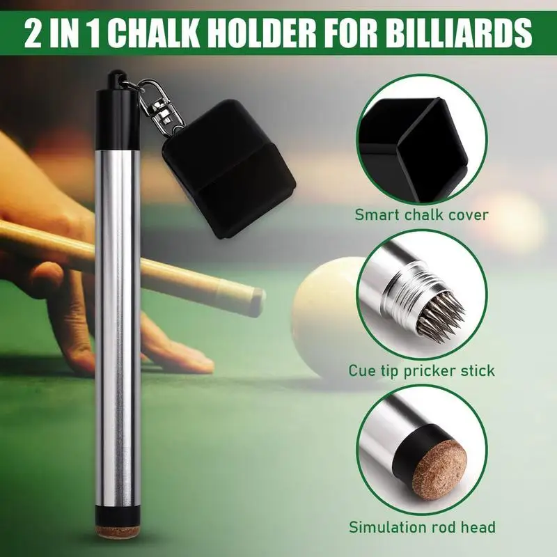 Pool Cue Tip Shaper Biljart Zwembad Cue Scuffer Metalen Precisie Zwembad Cue Tip Reparatie Kit Voor Effectieve En Snelle Reparatie Cue Tip