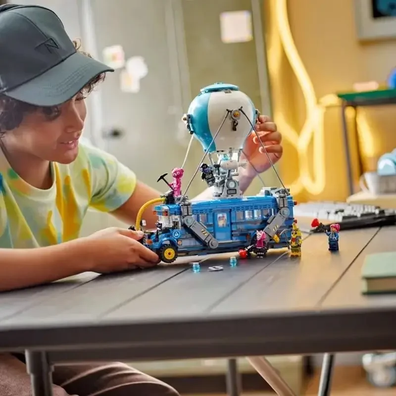 954 pièces créatif technique 77073 modèle de bataille Bus voiture bricolage blocs de construction briques ensemble jouets pour enfants cadeaux d'anniversaire de noël