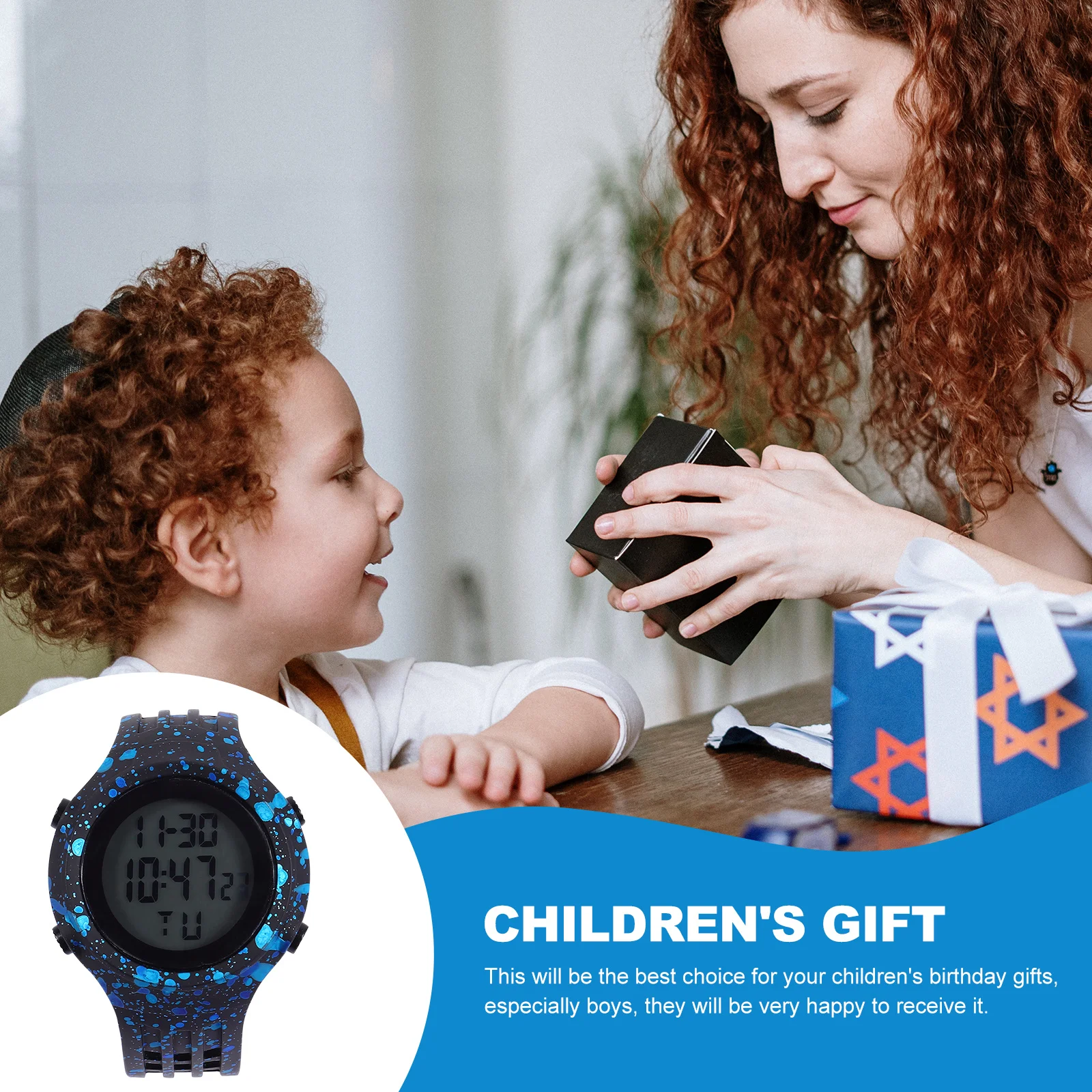 

Waterproof Kids Electronic Watch Durable Digital Wristwatch with Clear Numbers LED Lovely Student Watch LED Wristwatch