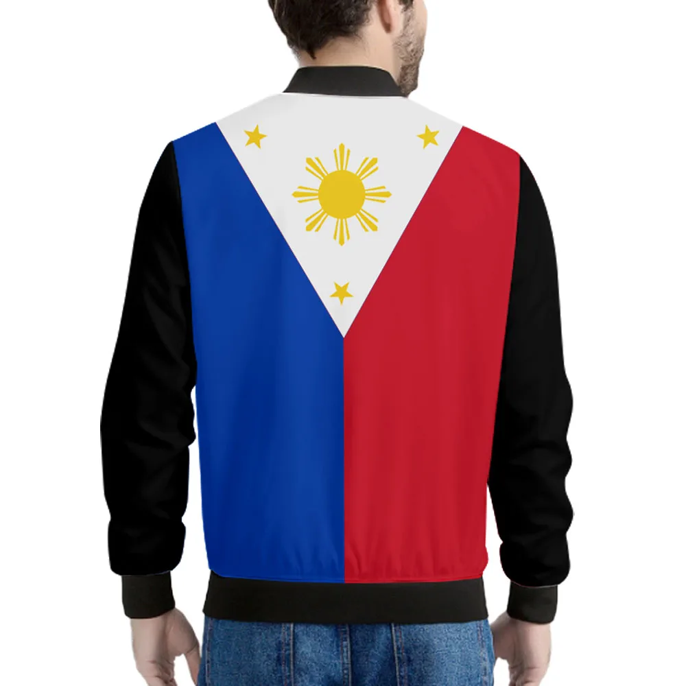 Philippines Zipper Jacket Custom Name Team Logo Coats Phl Country Travel Pilipinas Nation Filipino Flag Republic Photo Clothes