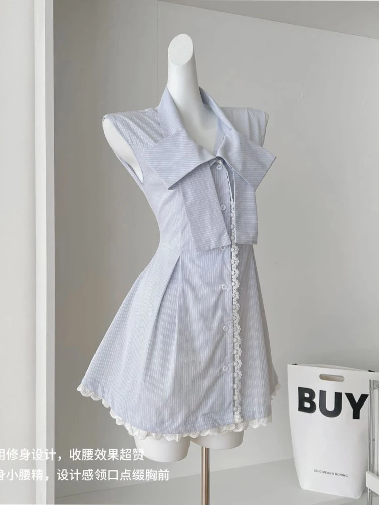 فستان نسائي فاخر على شكل حرف a 90s عتيق بدون أكمام فساتين سهرة صغيرة Y2k أنيقة قطعة واحدة فساتين 2000s ملابس صيفية لطيفة