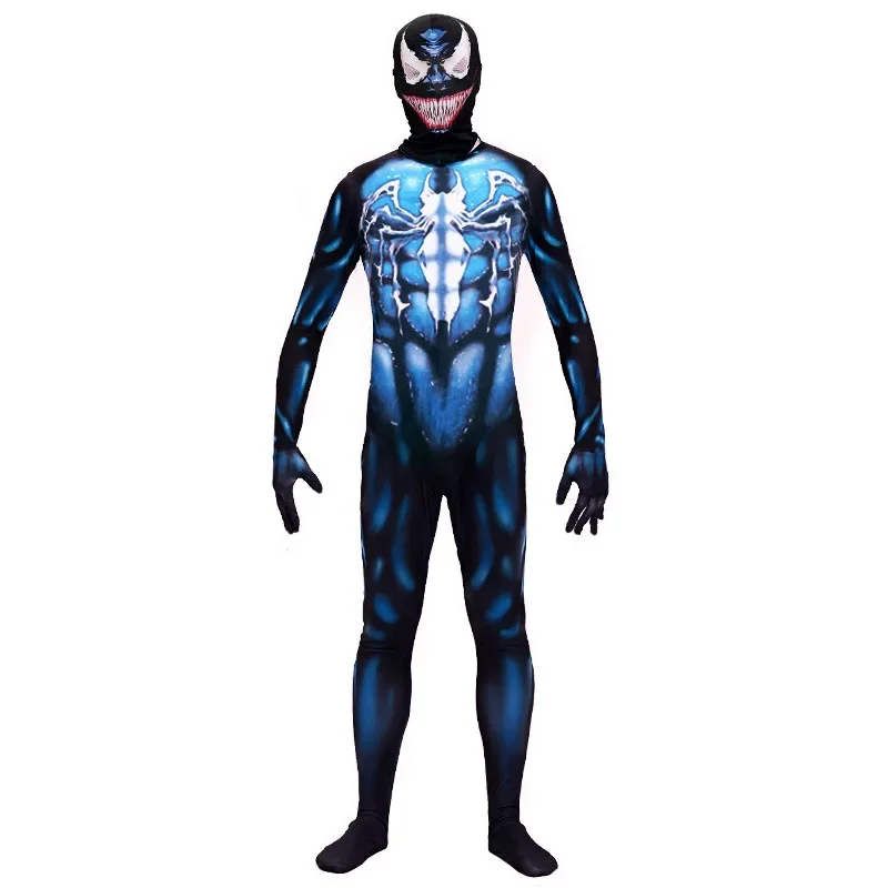 Halloween crianças adulto veneno herói traje siamês collants traje festa desempenho menino masculino trajes cosplay