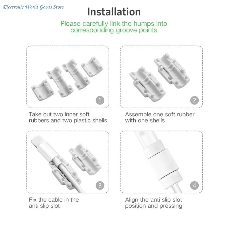 A3PD 6Pieces Cable Data Protector Earphone Wire Cord Cover Data line Protective Sleeve