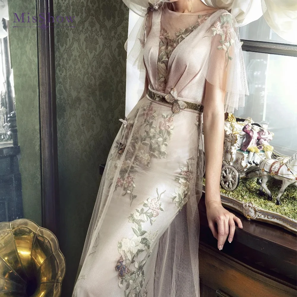 

MisShow Customized Mother of the Bride Dresses with Floral Embroidery, Elegant Wedding Guest Dress for Special Occasions