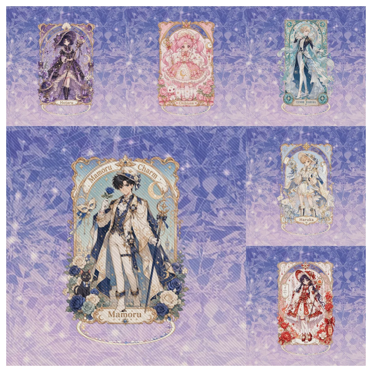Anime Sailor Moon Acrylic 15cm Keychain Decoration Desk Figure Display Fan Gift Goods Birthday Collection