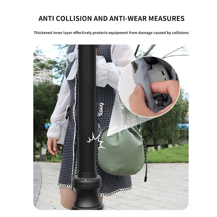 Untuk DJI OSMO 360 Tas Penyimpanan Kapasitas Besar Anti Gores Tahan Air DIY Tas Bahu Kulit Modis Aksesori Drone