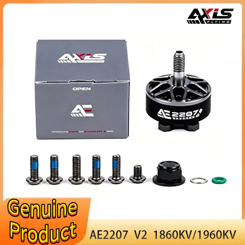 

AxisFlying 2207 AE2207 V2 1860KV 1960KV 4-6S Brushless Motor 5mm Shaft Suitable 5inch Propeller Flower Fly Traversing Drone