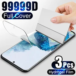 3Pcs Hydrogel Film For Samsung Galaxy A12 A22 A25 A52 A55 A15 A35 A72 A73 5G S22 Ultra S23 S21 S20 FE S10 Plus A52S 5G A53 Film