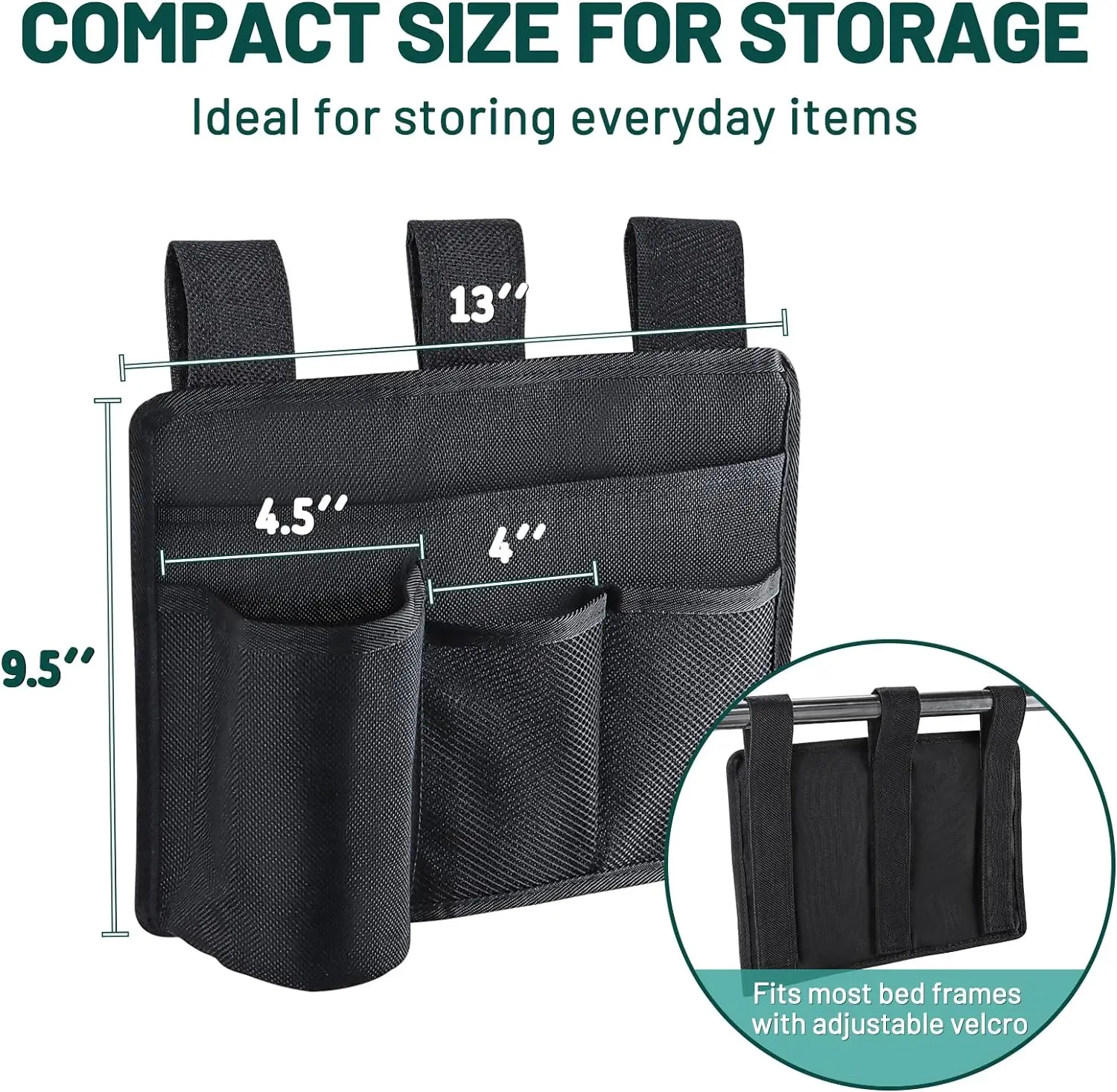 Sac de Rangement Multifonctionnel pour Télécommandes, Pochette avec Support de Barrette d'Alimentation