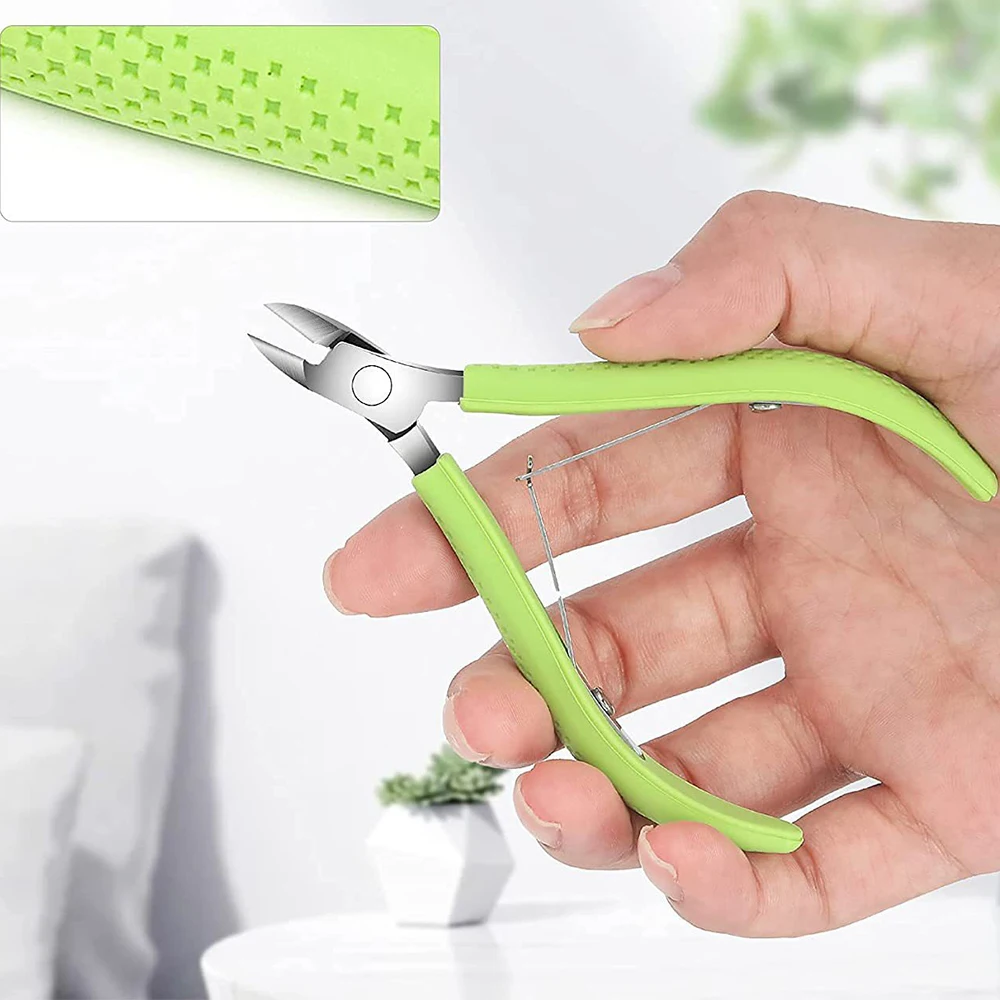 Stainless steel exfoliating pliers a nail cuticle trimmer su