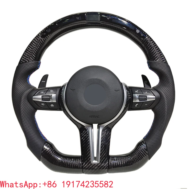 

M3m6 Carbon Fibre Steering Wheel with Led Lights for B-M-Ws Full Range M4 F10 F30 X5 E70 F15 F20 F32 F15 X1 E84 X6 E71 F02