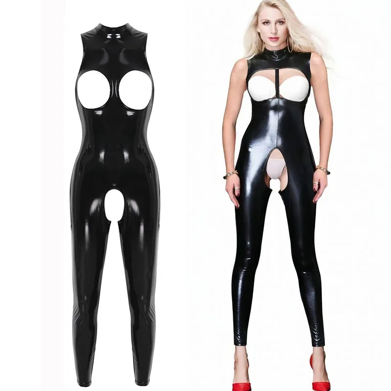 Hot Sexy Dark Roleplay Outfits Women Sexy Lingerie Erotic Pu Leather Bodysuit Couples Game Set Adults Fantasy Bodycon Costume - Image 3