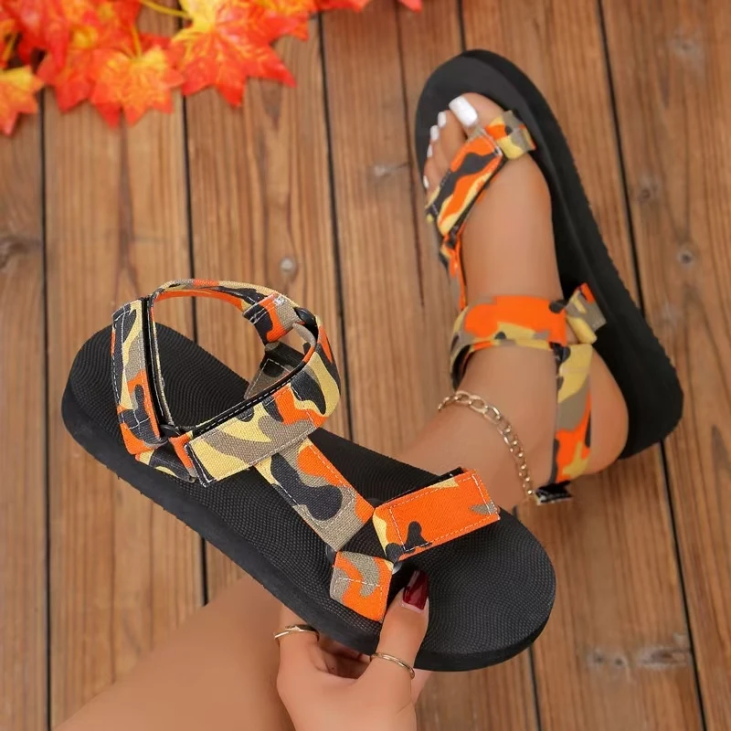 Neuer Trend Damen Sandalen Sommer Plattform flache Sandalen Frauen Komfort leichte rutsch feste Strands chuhe süße Seils andalen für Frauen