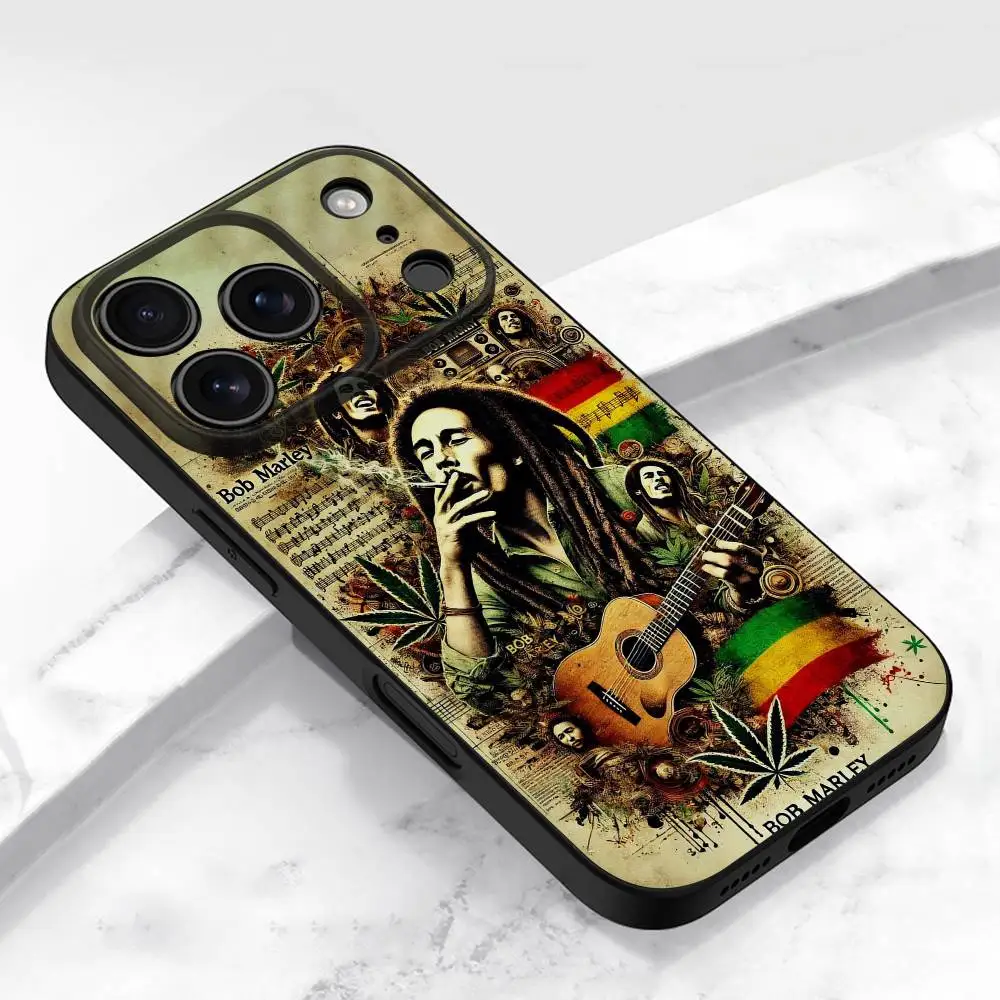 Чехол для телефона B-Bob Marley Exodus для iPhone 17,16,15,14,13,12,11,Pro,Max,Plus,E,Air,Mini Защитный черный чехол