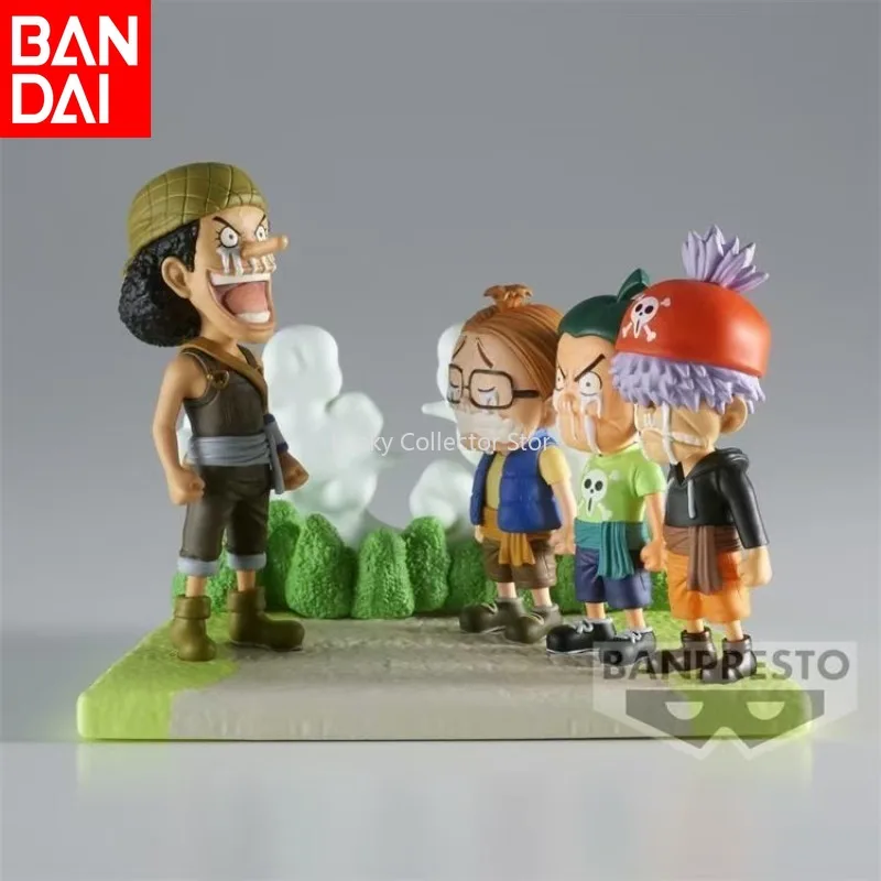 Bandai 100% Original GenuineWCF LOG STORIES Lying Cloth/Usopp PirateGroup PVC Doll Toy Children's Gift Collection Model In Stock