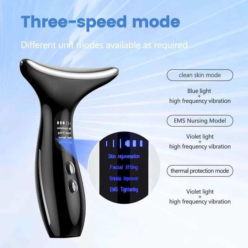 ยกกระชับถอดริ้วรอยอุปกรณ์พับฟื้นฟูผิวความงามคอ Face Care เครื่องนวดสั่นสะเทือน Beauty Rejuvenating