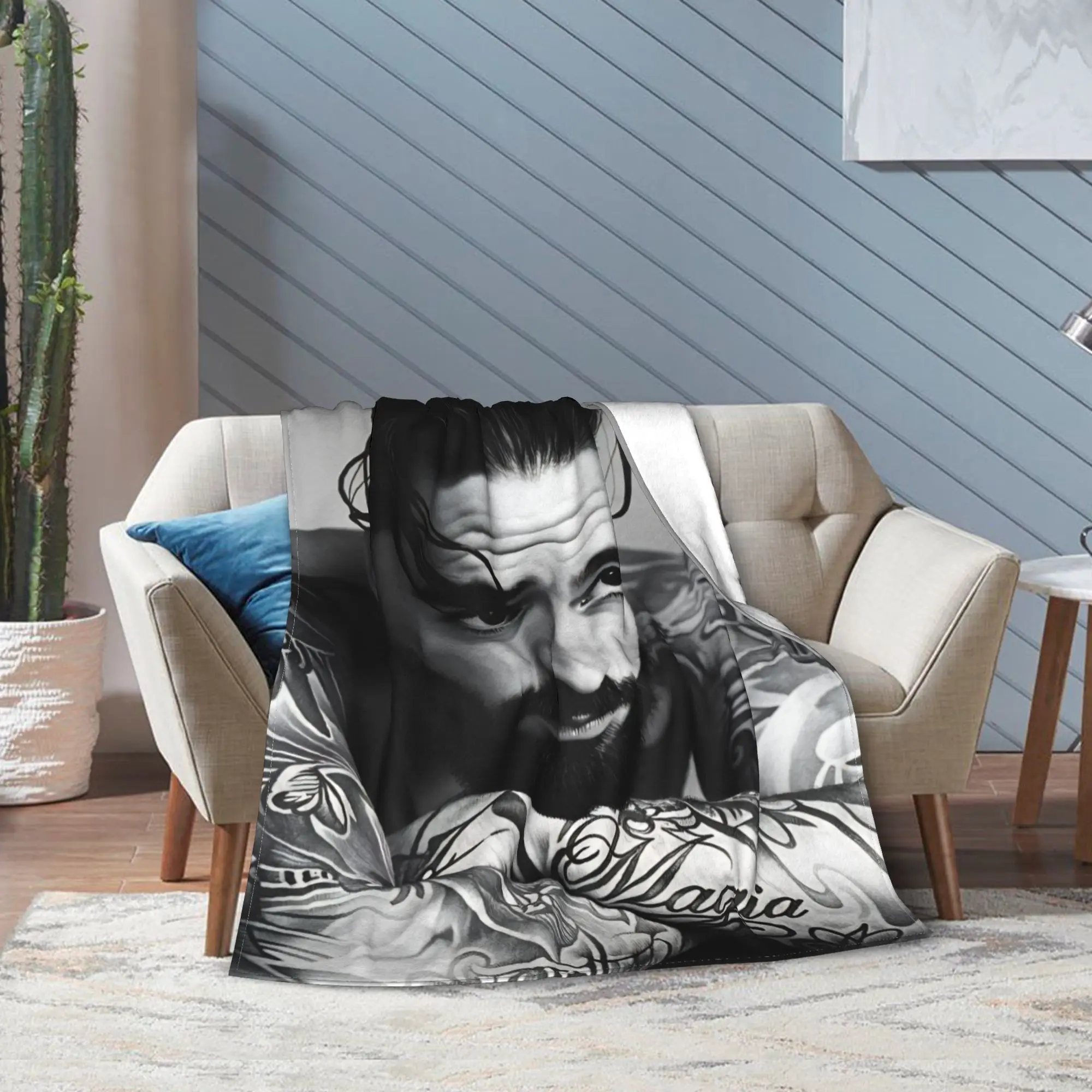 Soft BlanketStudents Airplane Travel Funny Maluma Pretty Dirty rapper Throw Blanket Colombian Singer Couch Chair Sofa Bed Cover