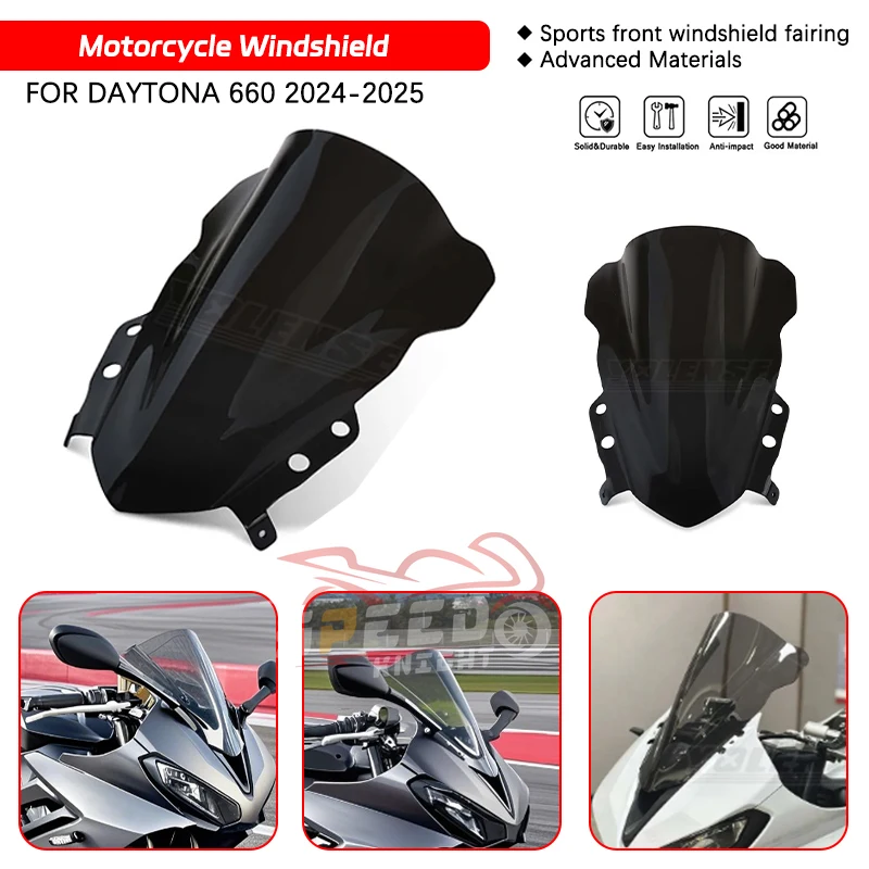 

For DAYTONA 660 2024 Motorcycle Racing Sports Front Screen windshield Fairing Windshield accessories for Daytona 660 2024-2025