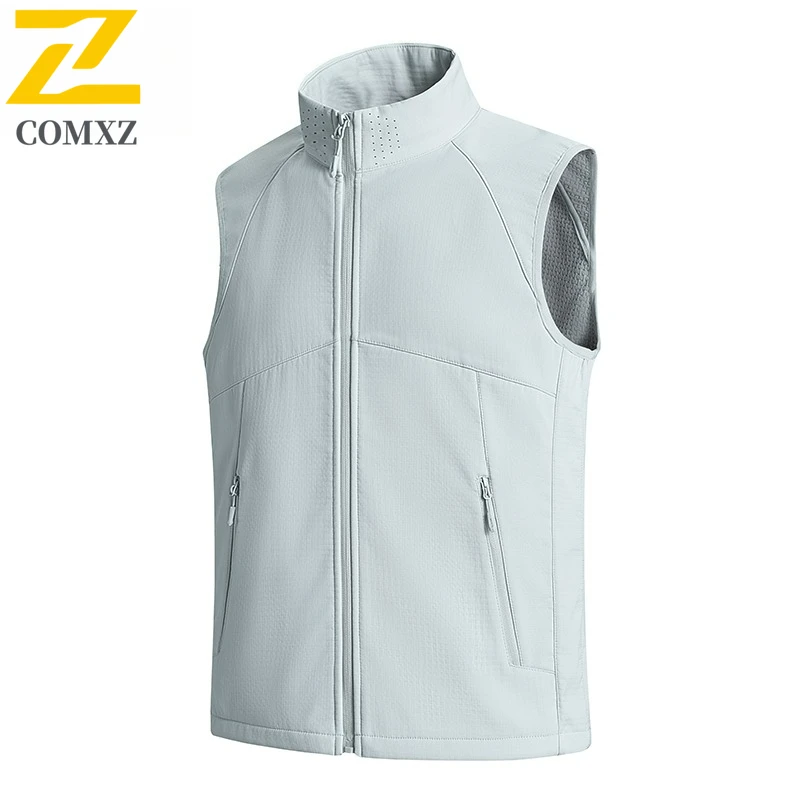 COMXZ New Mens Winter Vest Outdoor Hiking Windproof Sleeveless Jacket Fashionable Fishing Lightweight Comfortable Casual Coat