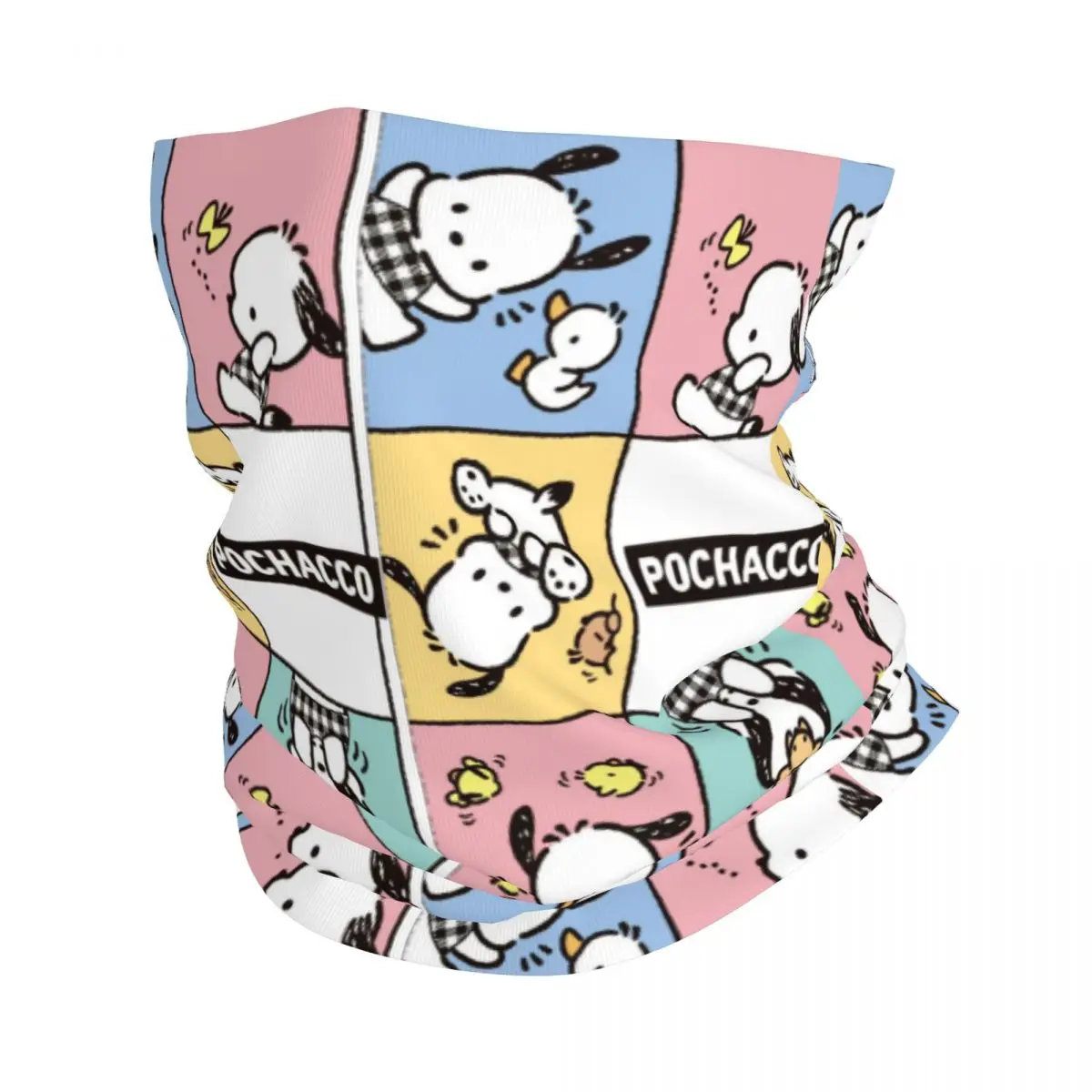 Custom Pochacco Cute Neck Gaiter Women Men UV Face Shield Winter Kawaii Classical Bandana Scarf for Ski